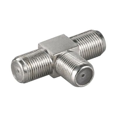 Goobay F-Adapter, T-Stück: F-Buchse > 2x F-Buchse