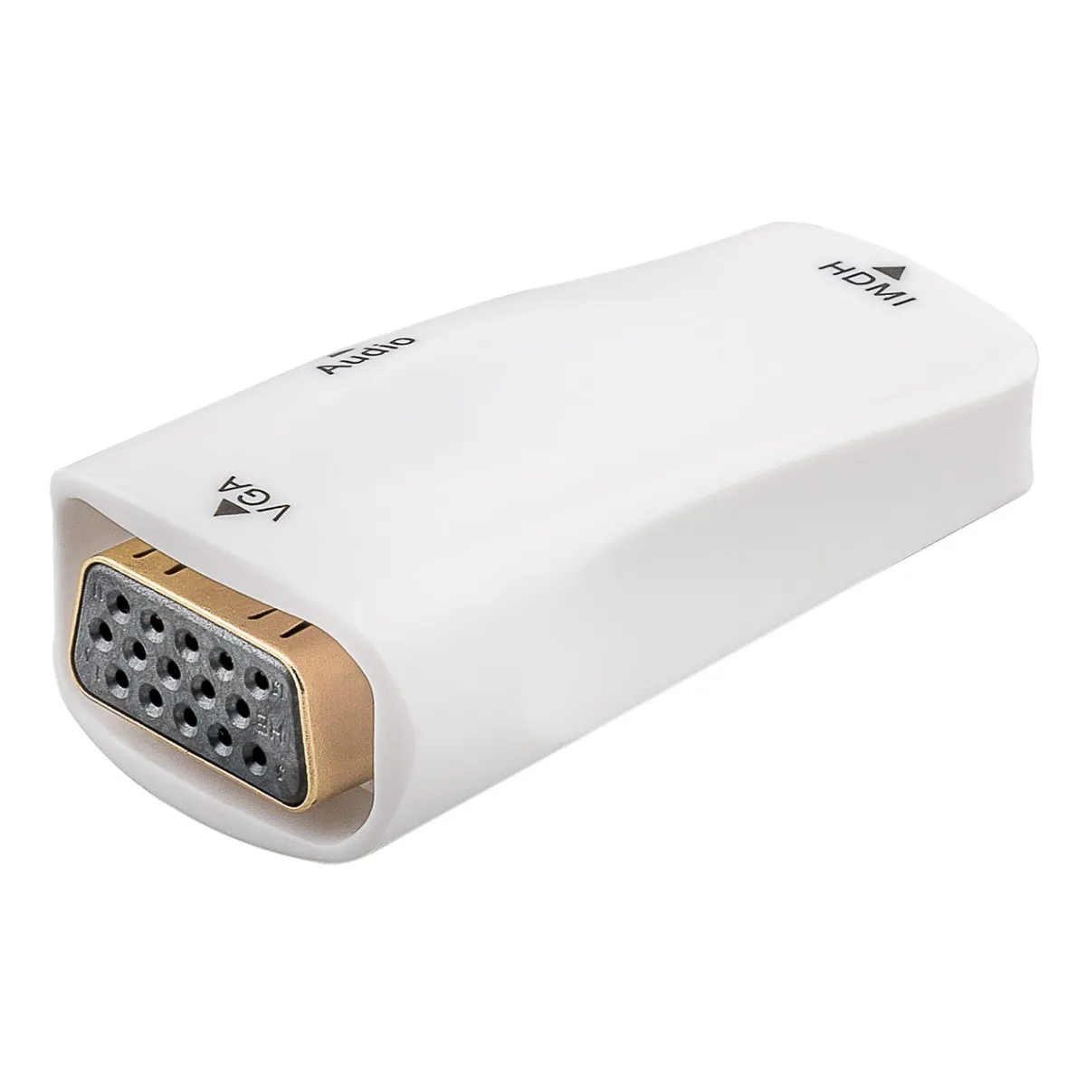 Goobay Kompakter HDMI™/VGA Adapter inkl. Audio, vergoldet
