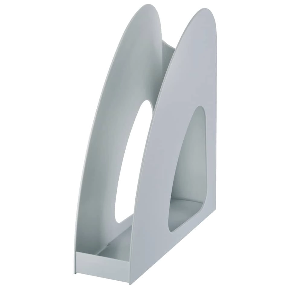 HAN Stehsammler TWIN - DIN A4/C4, standfest, modern, lichtgrau