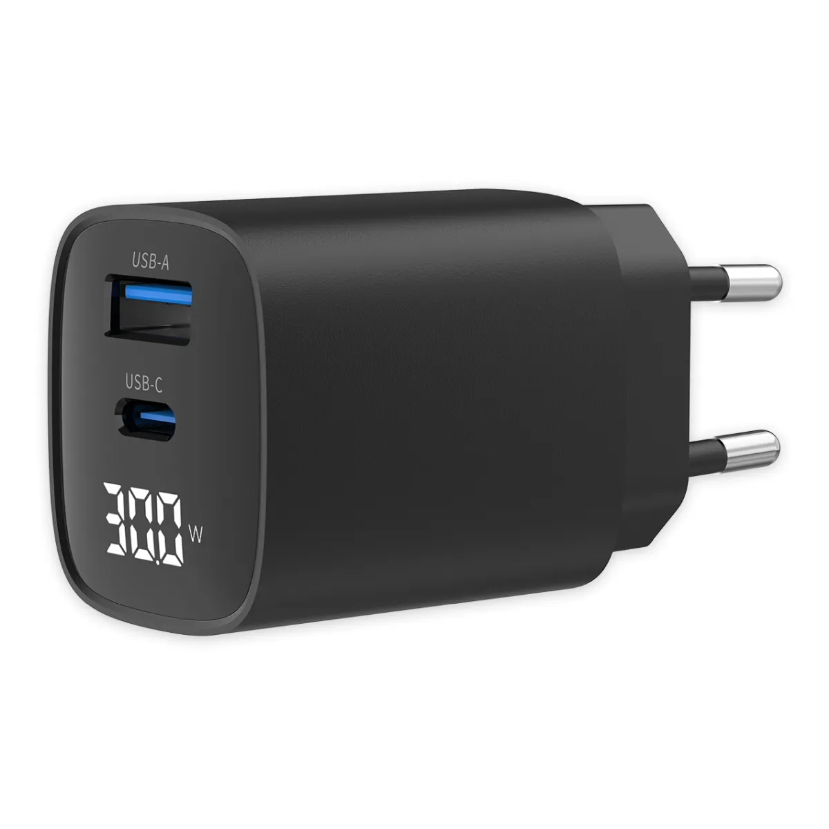 Fontastic Netzteil GaN 30W mit Digitalanzeige, schwarz