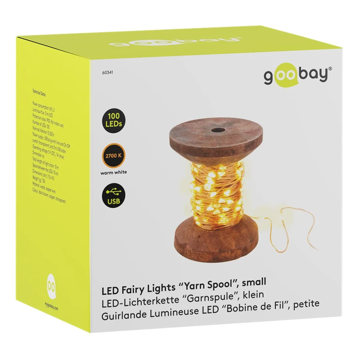 Goobay LED-Lichterkette “Garnspule“, klein