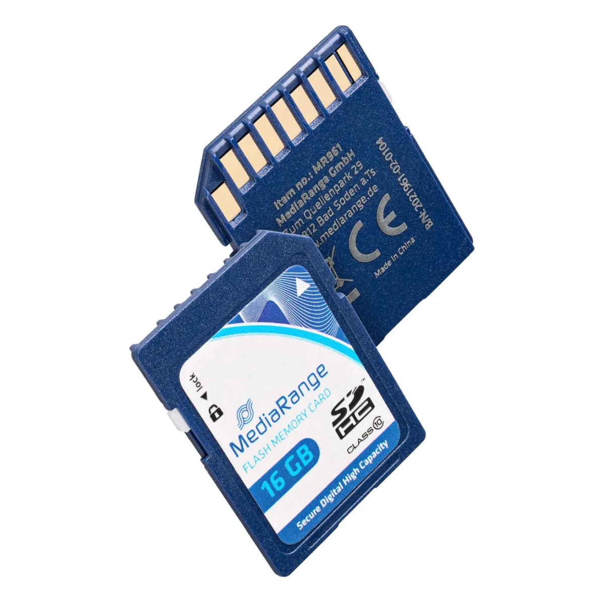 MediaRange SDHC Speicherkarte, Klasse 10, 16GB