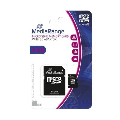 Micro SDHC Speicherkarte 4GB Klasse 10 SD-Karten Adapter