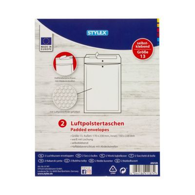 Luftpolstertaschen, Gr.13, haftklebend, 2 Stück