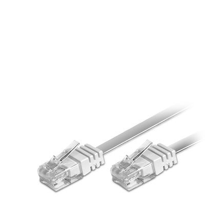Goobay Flach-Patchkabel CAT5e U/UTP weiß 3m