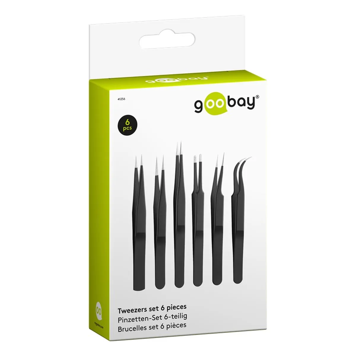 Goobay hochwertiges Pinzetten-Set 6-teilig