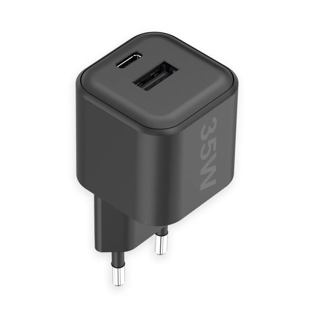 Netzteil MINI GaNto 35W Type-C PD + USB-A FC schwarz