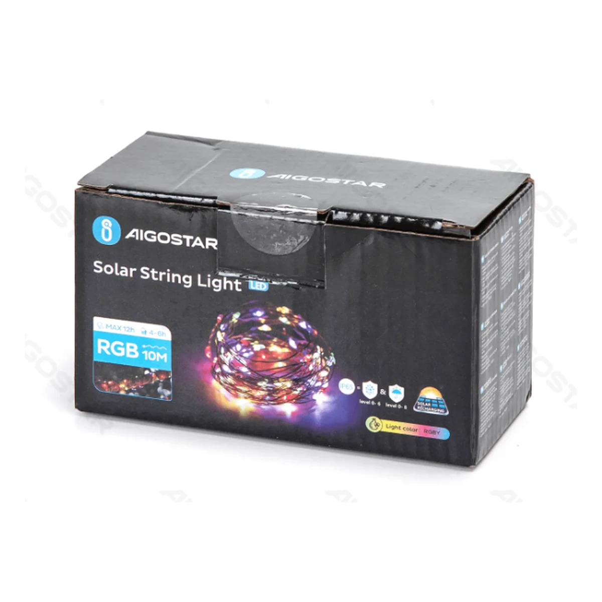 Aigostar LED Solar Lichterkette 10m, RGB