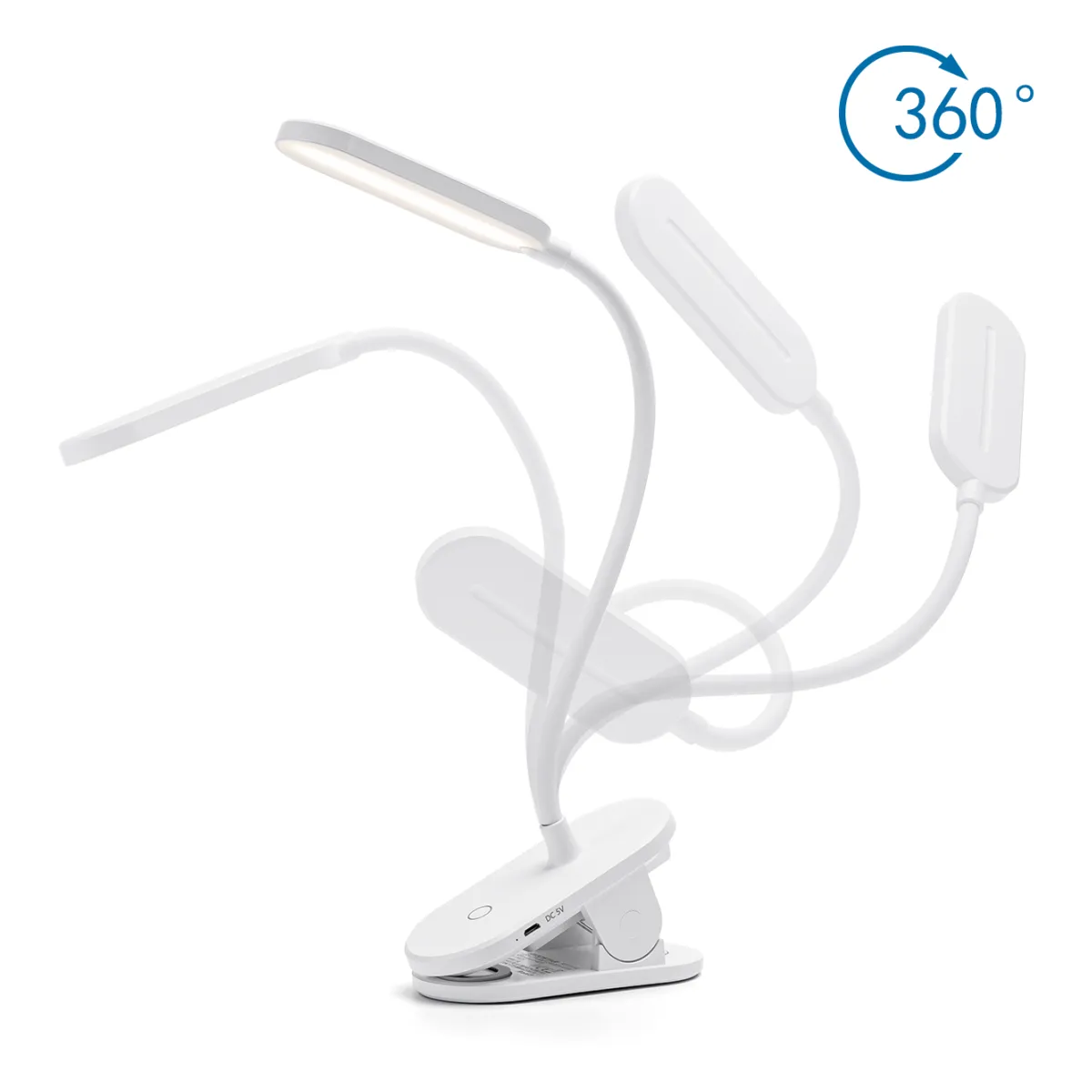 Aigostar LED Lampe mit USB Anschluss, weiß