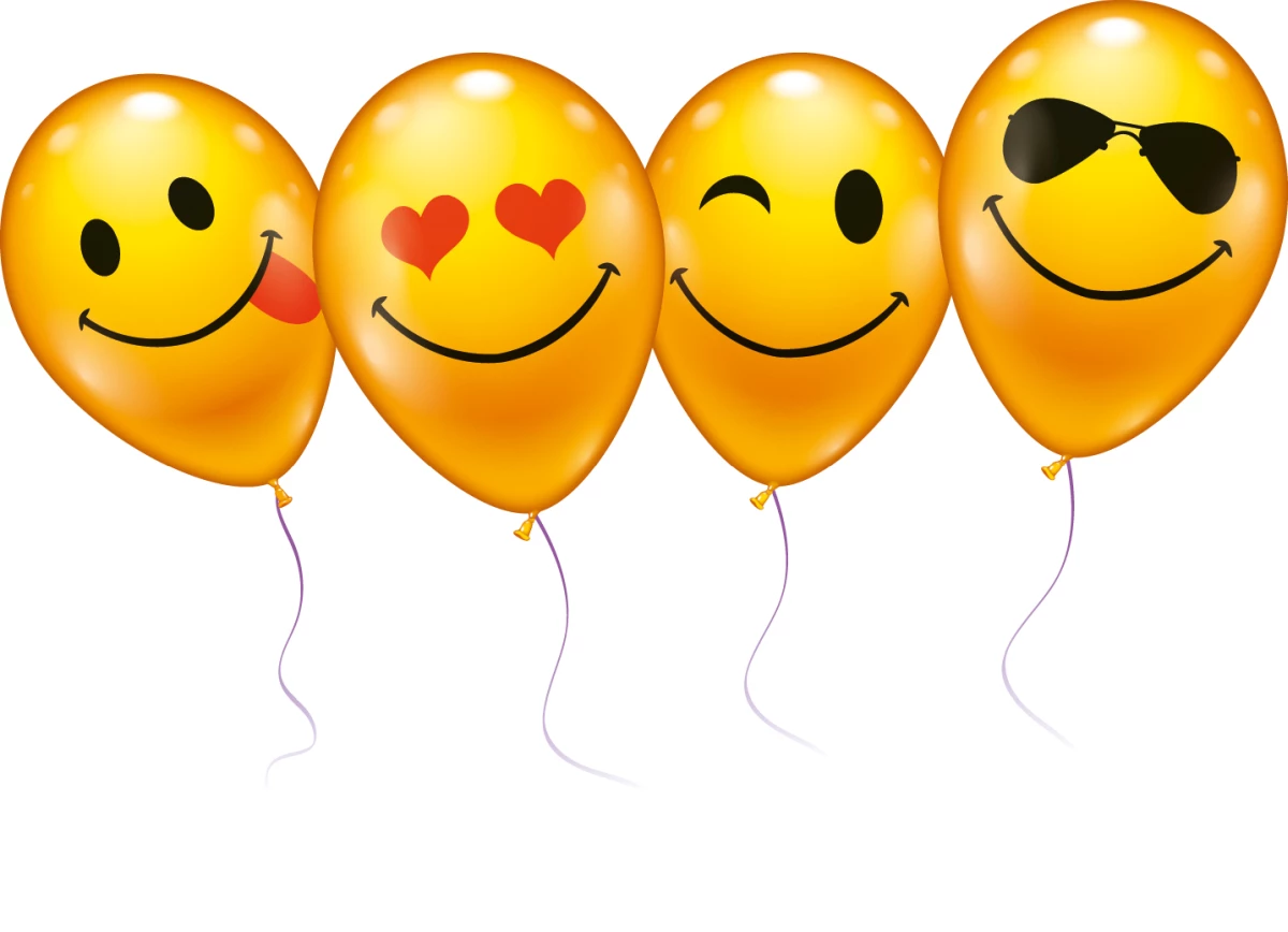 Stylex Luftballons, Smiley, 6er Beutel