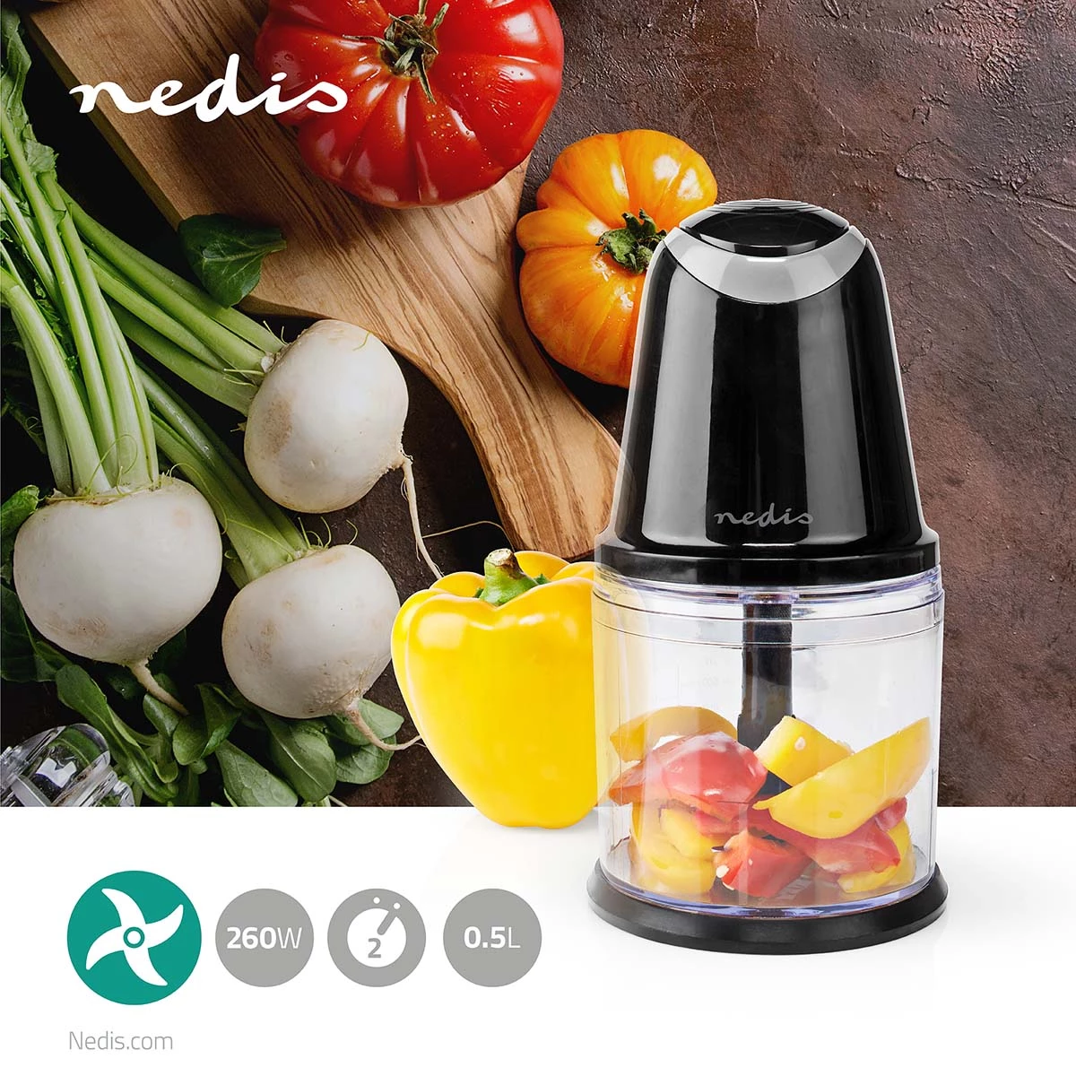 Nedis Zerkleinerer für Lebensmittel