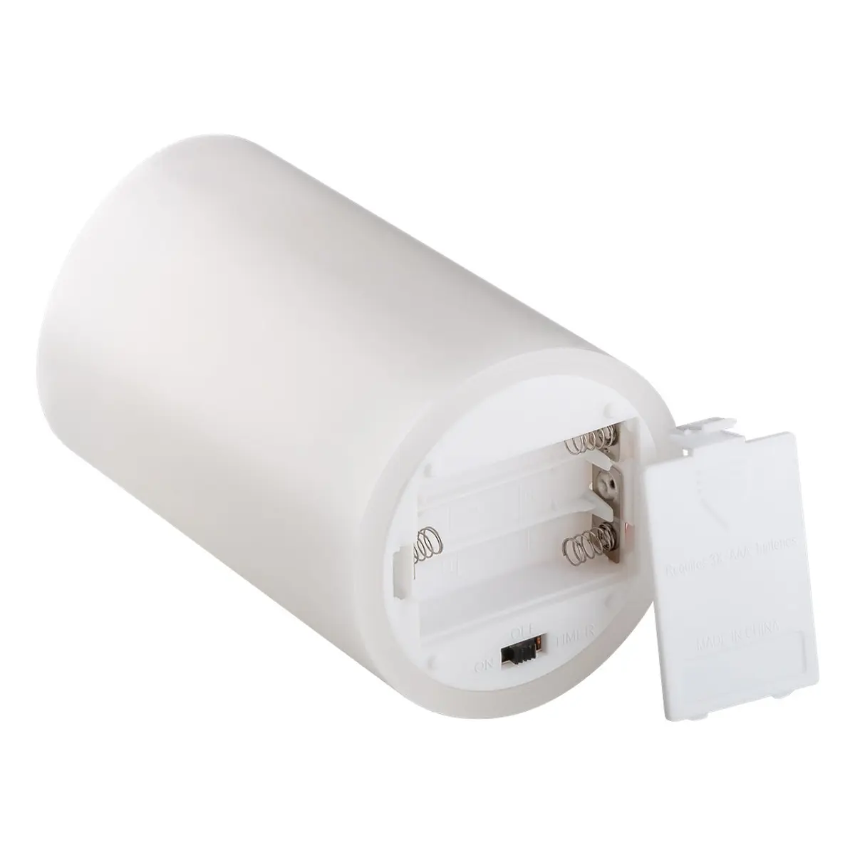 Goobay 4er-Set LED-Echtwachskerzen, weiß