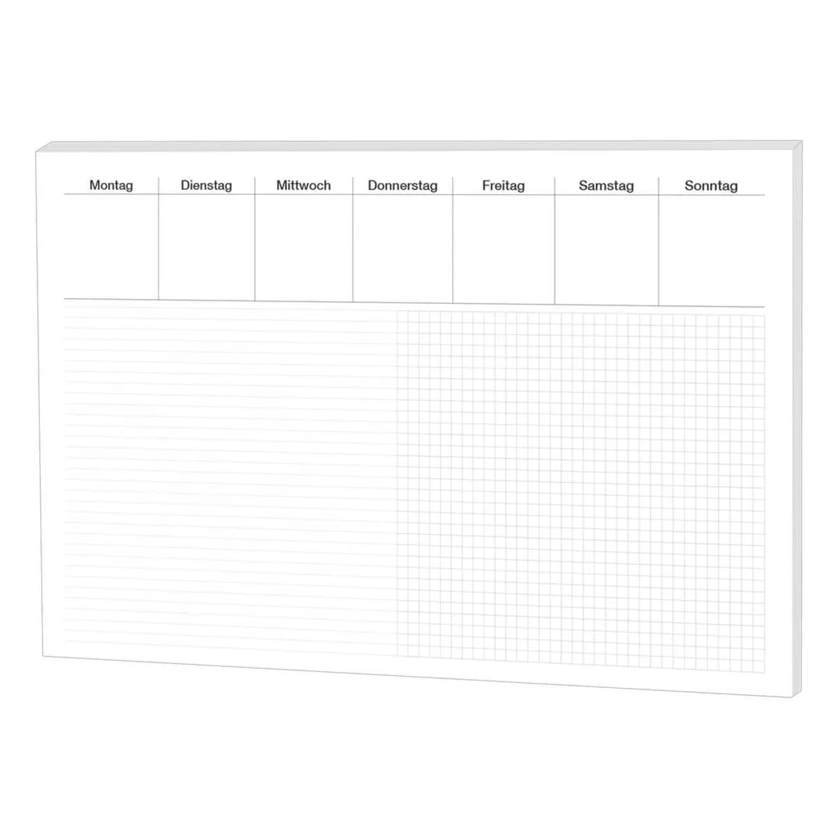 RNK Verlag Schreibunterlage Office - 48 x 33 cm, kariert/liniert, 30 Blatt