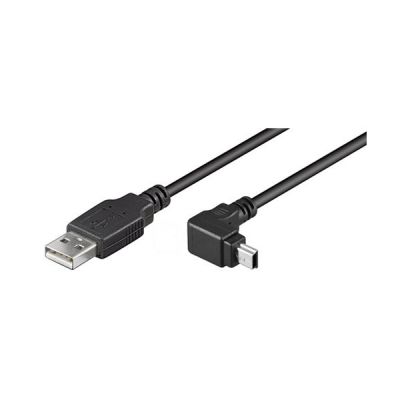 Goobay USB 2.0 Hi-Speed Kabel 90°, Schwarz