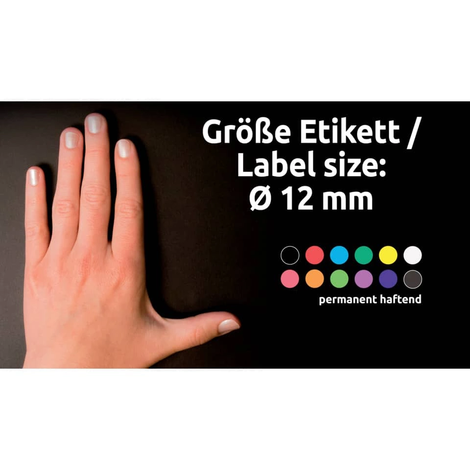 Avery Zweckform Markierungspunkte - Ø 12 mm, 5 Blatt/270 Etiketten, rose