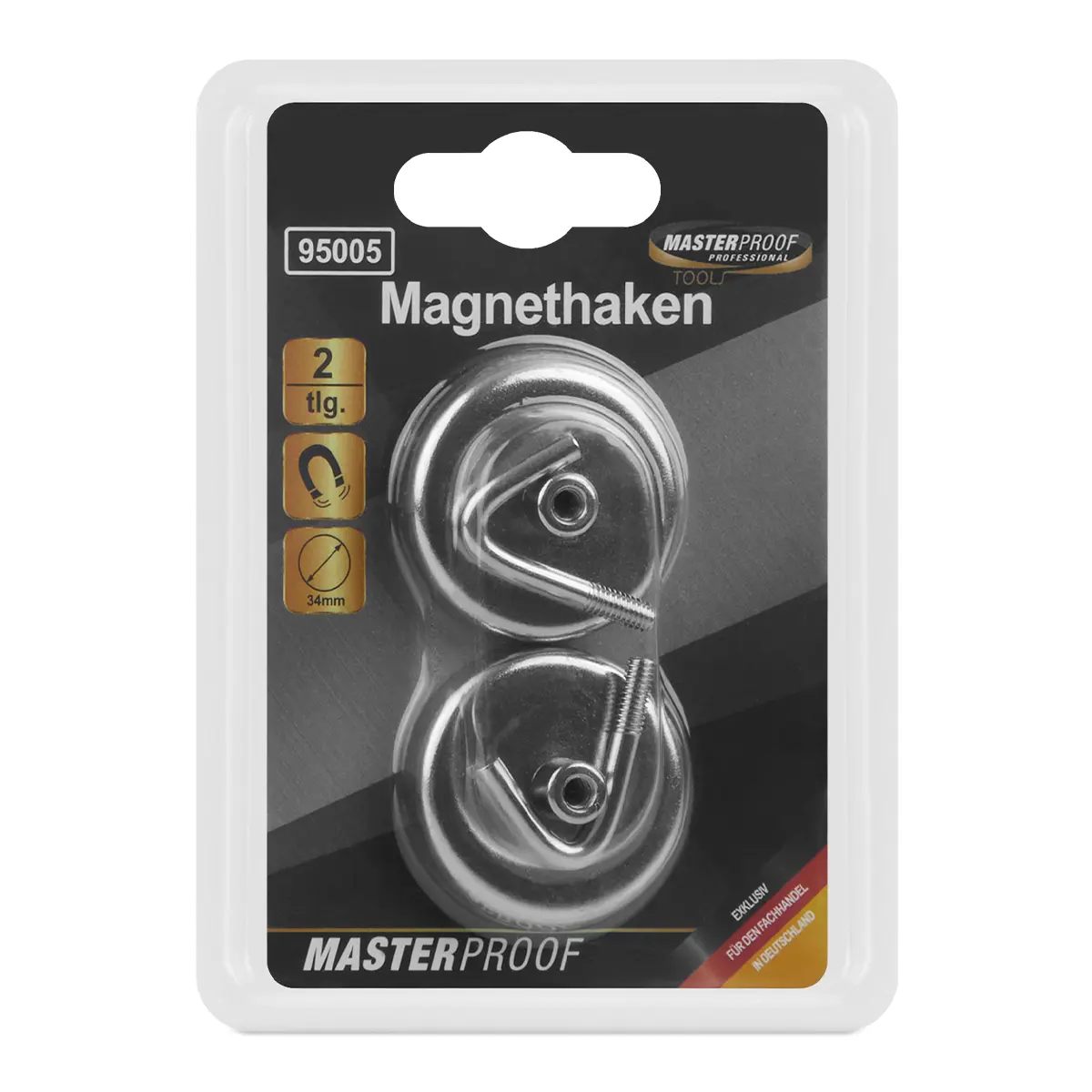 Masterproof Magnethaken, 2 Stück