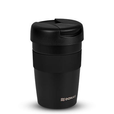 Thermobecher - 350 ml, Edelstahl, schwarz