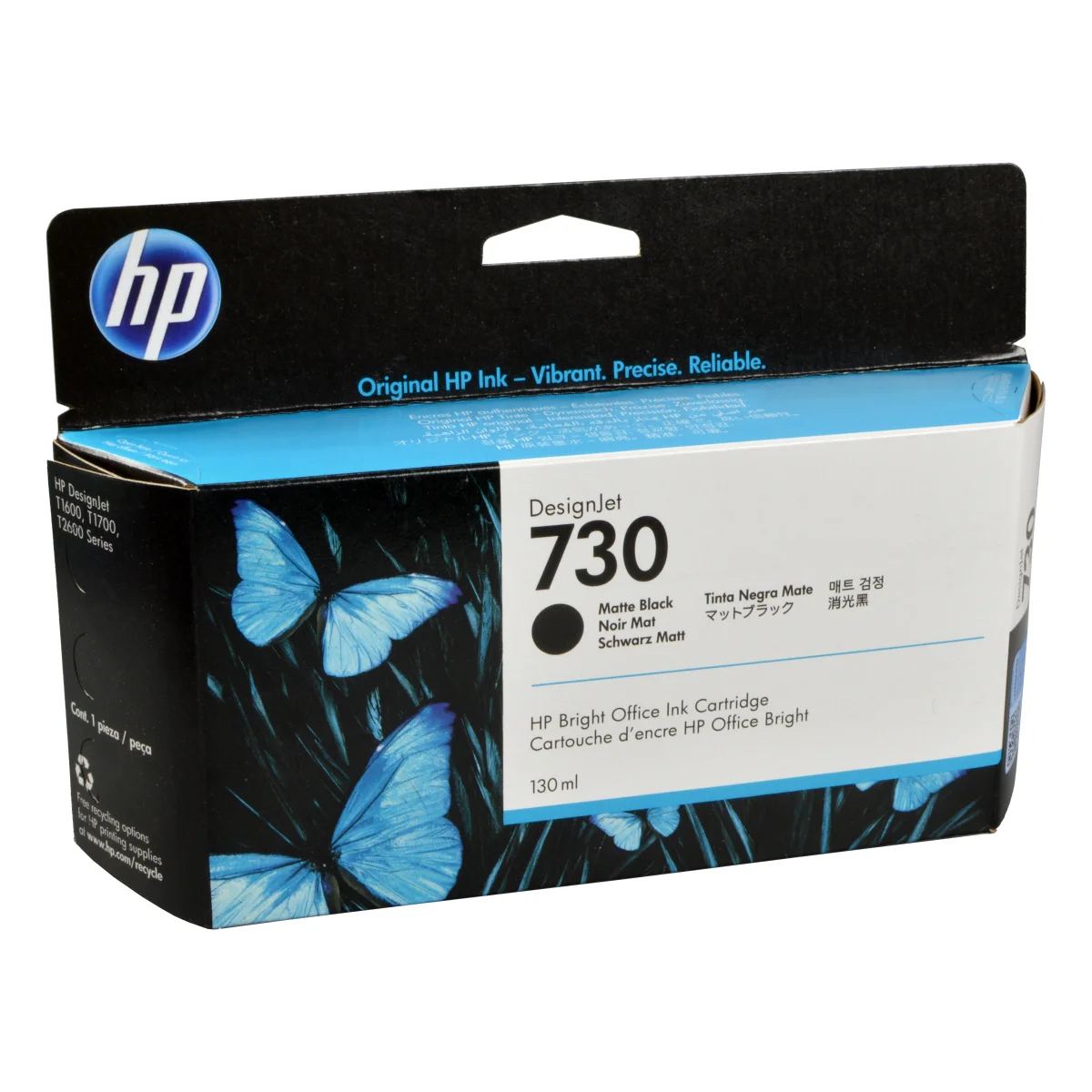 HP Tinte P2V65A  730  matt schwarz