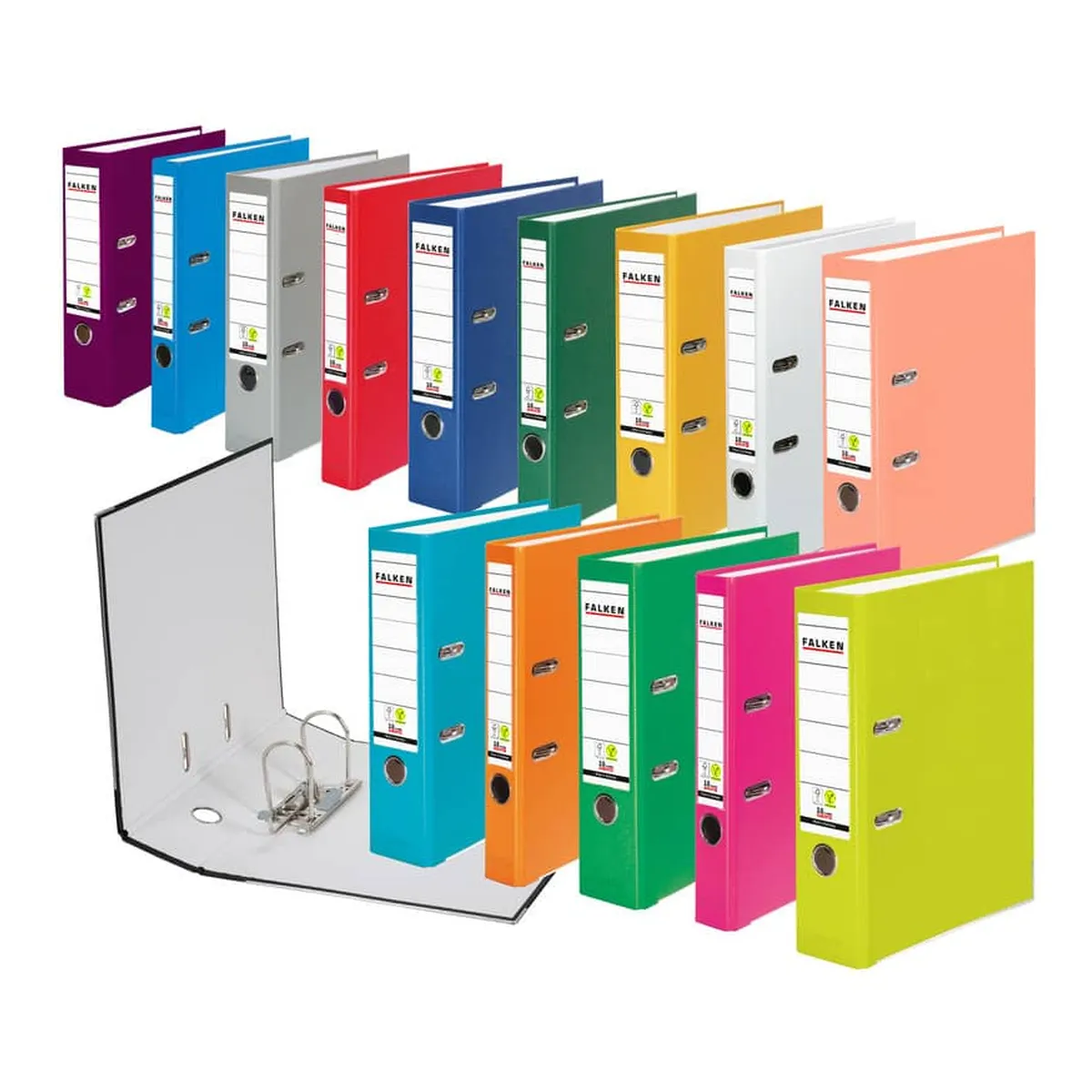 Falken Ordner PP-Color S80 - A4, 8 cm, grün