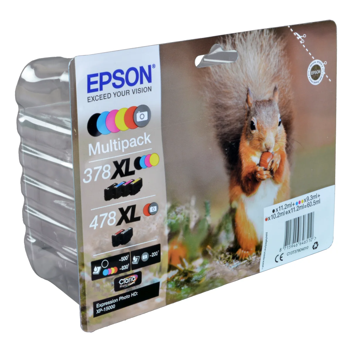 6 Epson Tinten C13T379D4010 Multipack 378XL/478XL  6-farbig