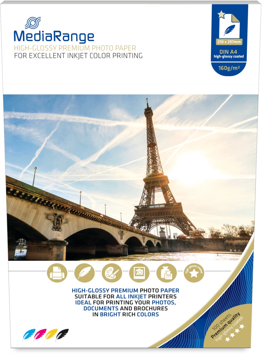 MediaRange Fotopapier, A4, 150g, 100 Blatt