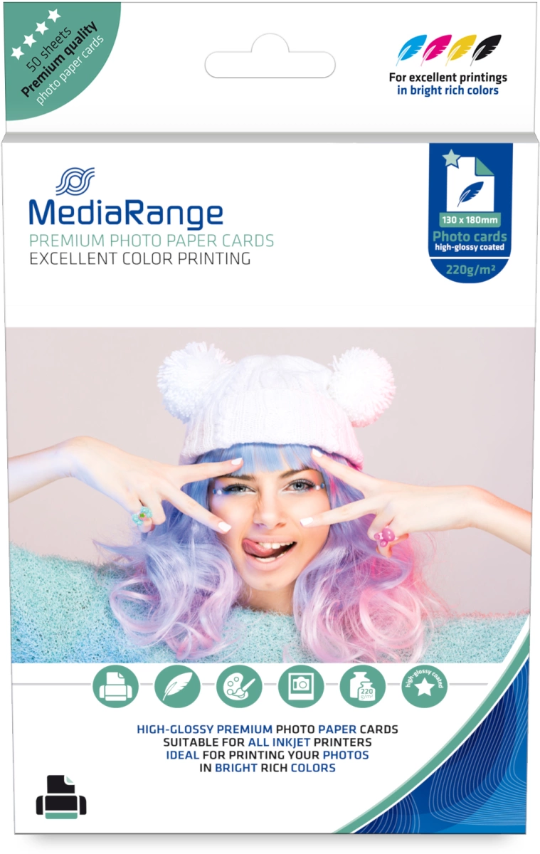 MediaRange Fotocards 13 x 18 cm 50 Blatt 220g.