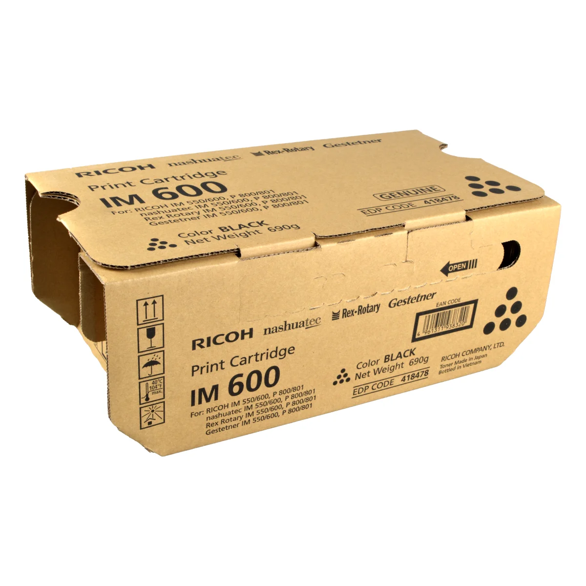 Ricoh Toner 418478  IM600  schwarz OEM