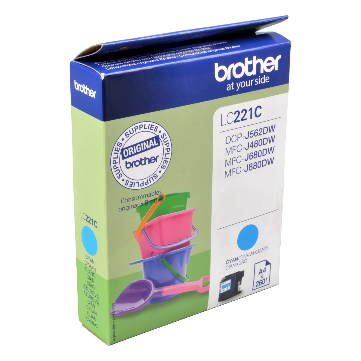 Druckerpatrone Brother cyan 3,9 ml | 260 Seiten (LC-221C)