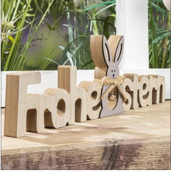 Frohe Ostern aus Holz 