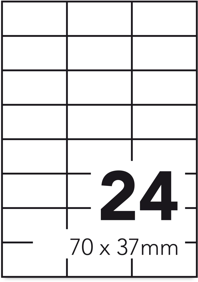MediaRange Universal-Etiketten, 70x37 mm, 1200 Stück