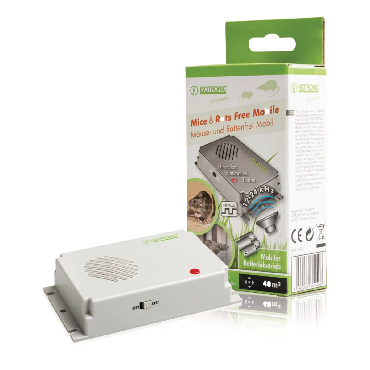 ISOTRONIC Mäuse und Rattenfalle 12 - 24 kHz
