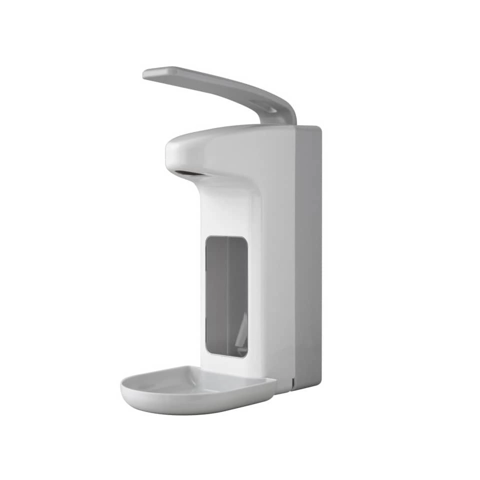 TEMDEX Desinfektionsmittel- & Seifen-Spender mit Armhebel - 500 ml, grau, Kunststoff