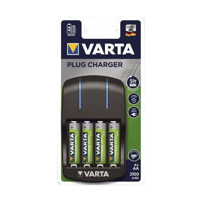 Ladegerät Plug Charger - inkl. 4 Mignon (AA) 2.100 mAh Readytouse Akku