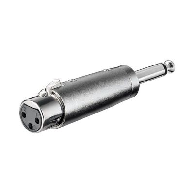 XLR Adapter, AUX Klinke 6,35 mm mono Stecker zu XLR Buchse