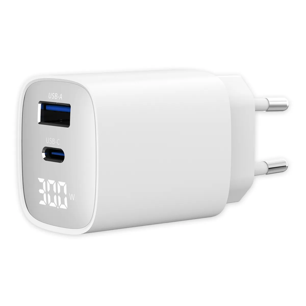 Fontastic Netzteil GaN 30W mit Digitalanzeige, weiß