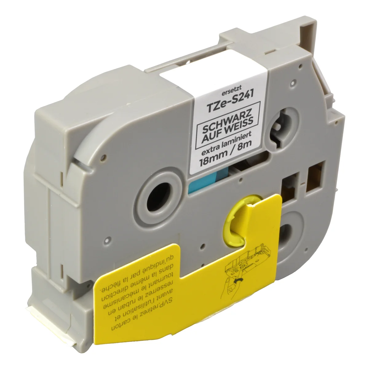 Brother TZE-S241 alternatives Beschriftungsband 'schwarz auf weiß' 18mm x 8m - Digital Revolution