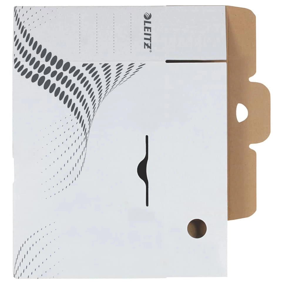 LEITZ Archivbox easyboxx - A4, 100 mm, Wellpappe (RC), weiß