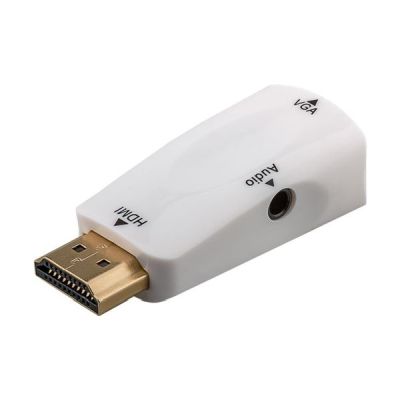Kompakter HDMI™/VGA Adapter inkl. Audio, vergoldet
