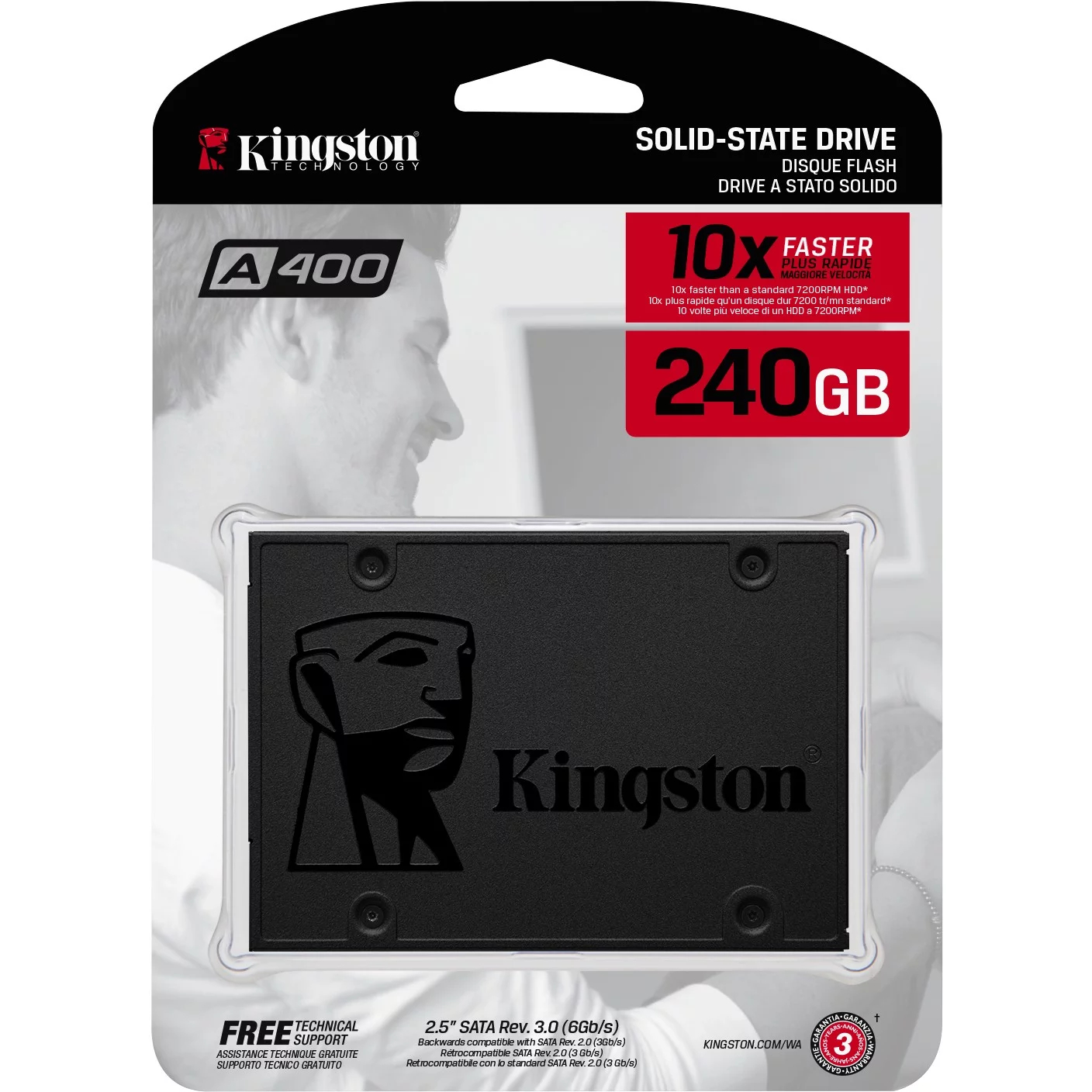 Kingston Technology A400 2.5“ 240 GB Serial ATA III TLC