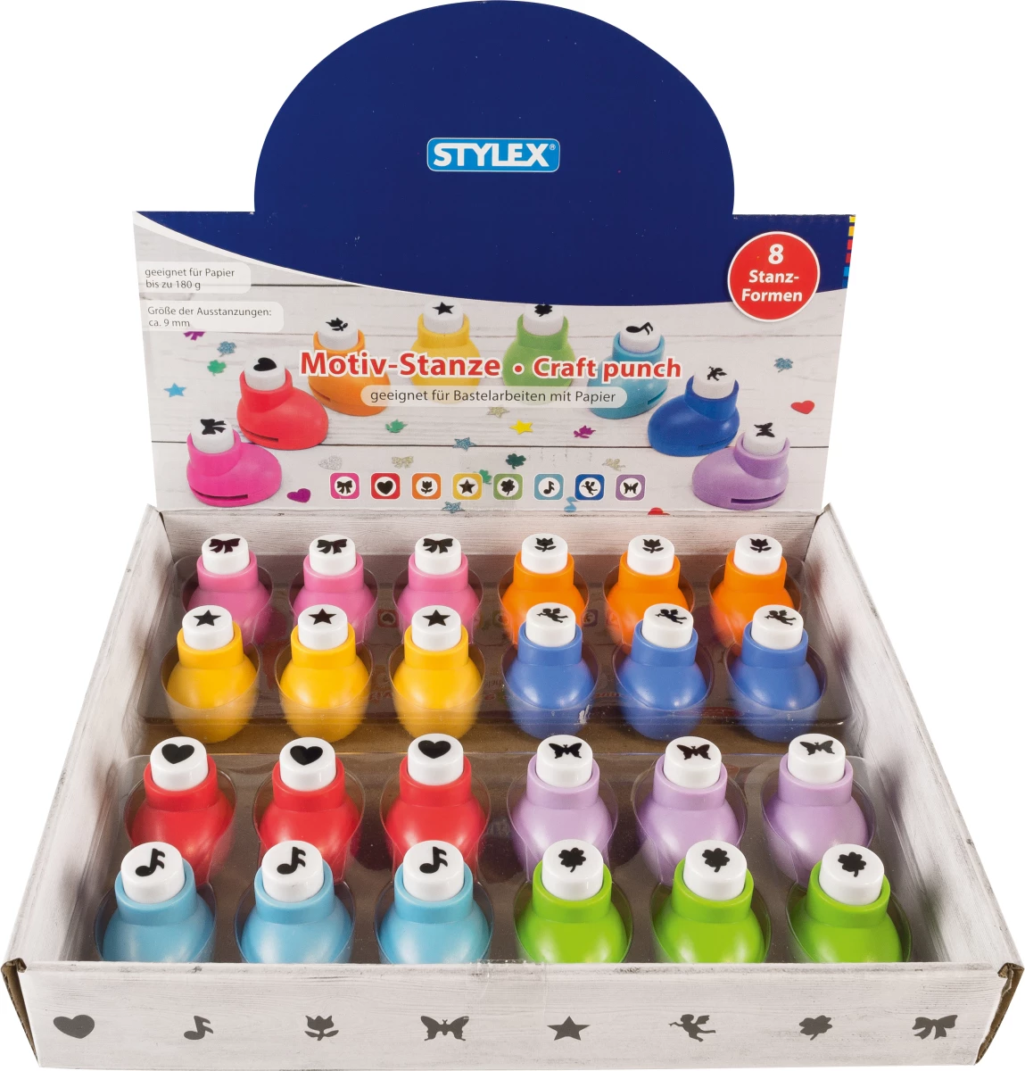 Stylex Motivstanzen, im Display