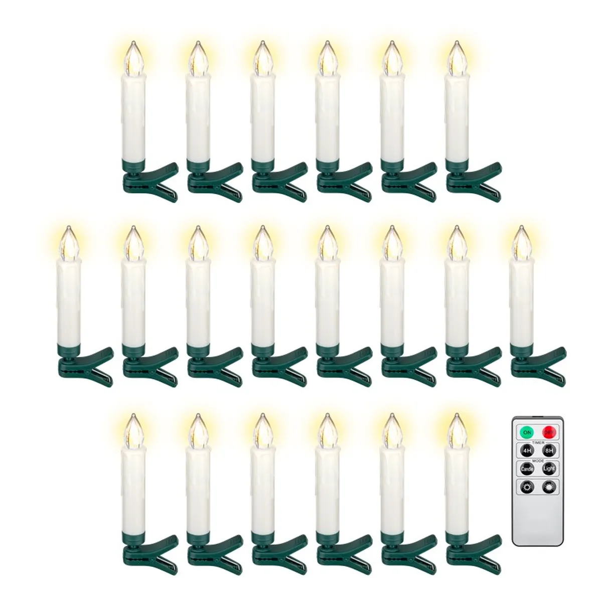 Goobay 20 kabellose LED-Weihnachtsbaumkerzen