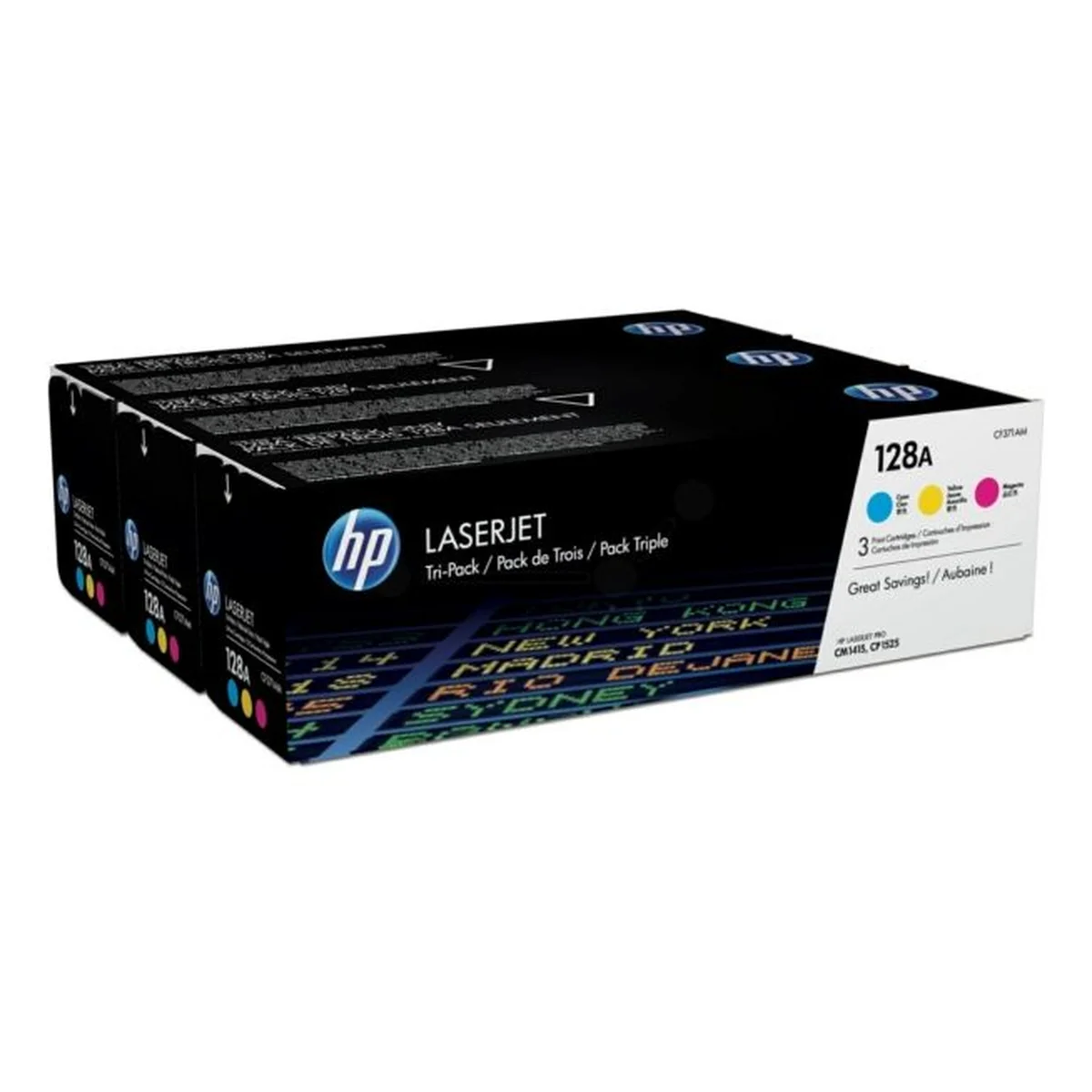 HP 128A Toner MultiPack cyan magenta gelb (CF371AM)