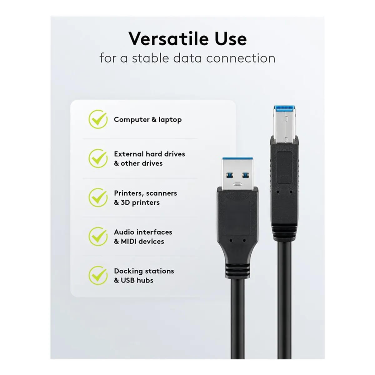 Goobay USB 3.0 Anschlusskabel, Typ A/B, 3,0 m