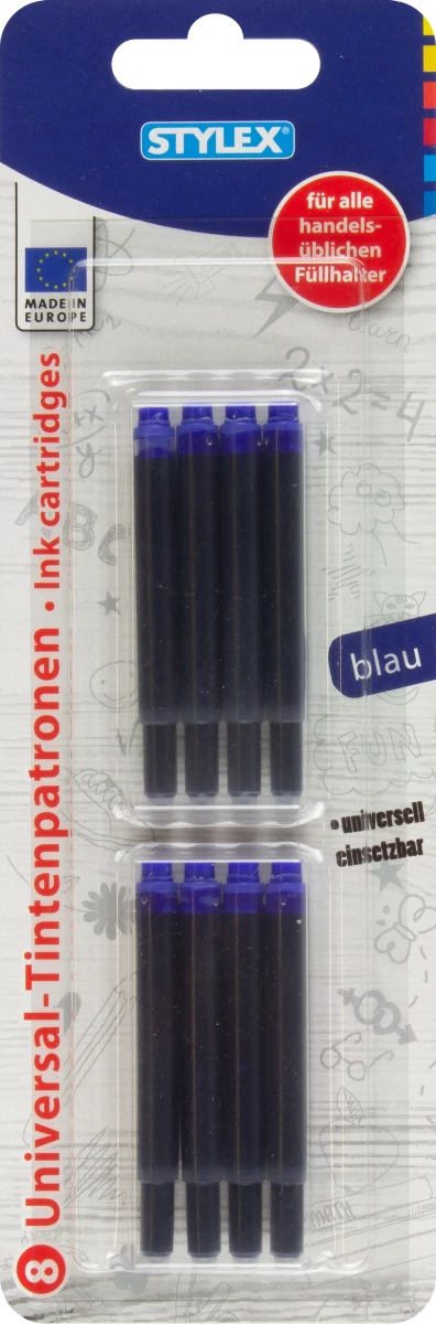 Universal-Tintenpatronen, blau, 8 Stück