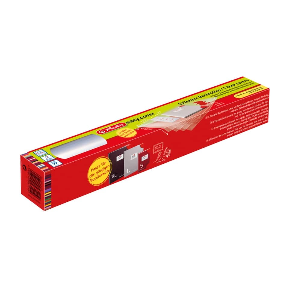 Herlitz Buchschoner - max. 540 x 335 mm, transparent, 5 Stück, anpassbar