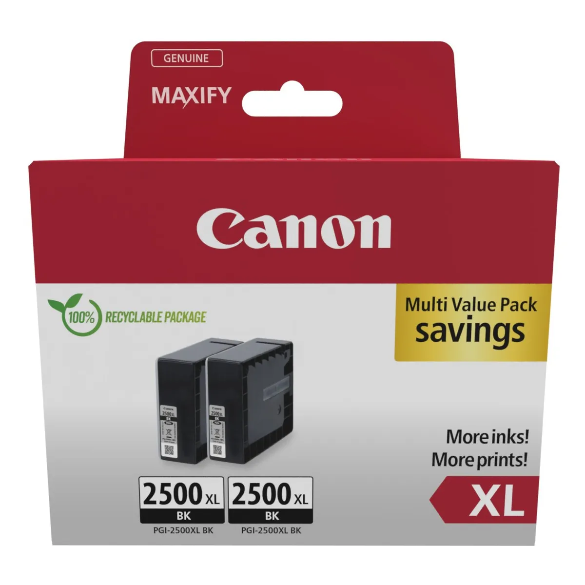 Druckerpatrone Canon 'PGI-2500 XLBK' schwarz 142 ml | 2.500 Seiten (9254B011)