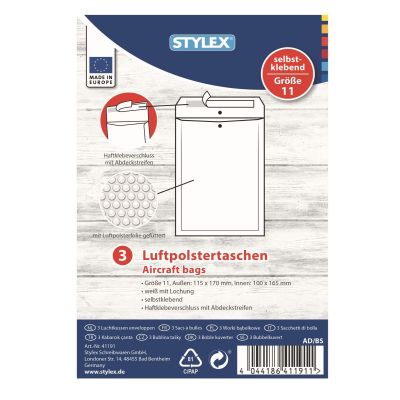 Luftpolstertaschen, Gr.11, haftklebend, 3 Stück