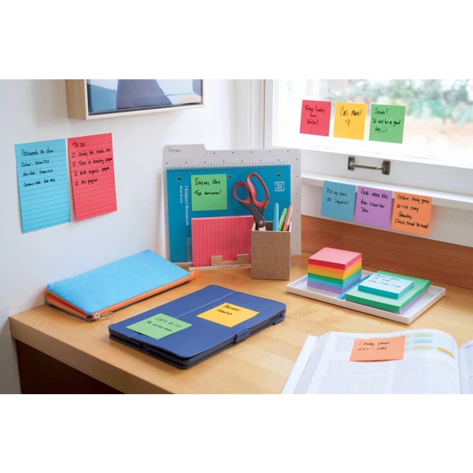 POST-IT Haftnotizblock Playful - 76 x 127 mm, 6x 90 Blatt, sortiert