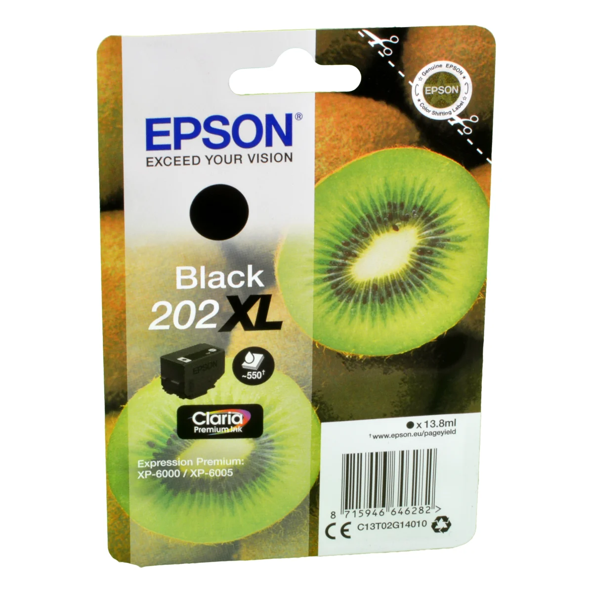 Epson 202XL Druckerpatrone 13,8 ml | 550 Seiten (C13T02G14010)