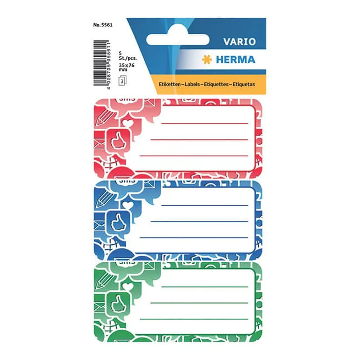 Herma Schuletiketten Social Icons